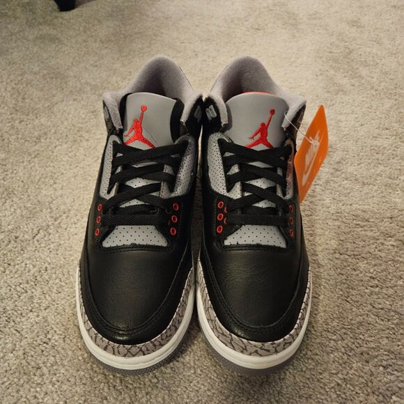 Air Jordan Reto 3 Black/fire red-cement grey